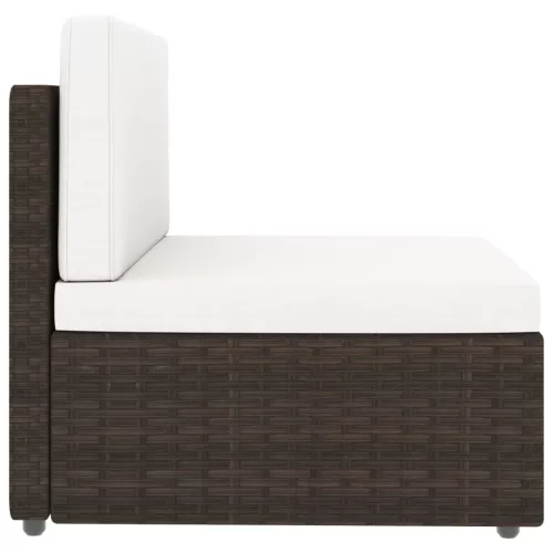  2 személyes barna elemes polyrattan kanapé