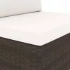  2 személyes barna elemes polyrattan kanapé
