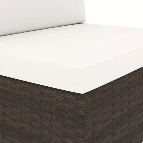  2 személyes barna elemes polyrattan kanapé