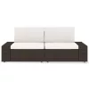  2 személyes barna elemes polyrattan kanapé