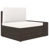  2 személyes barna elemes polyrattan kanapé