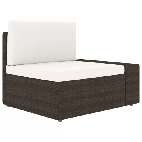  2 személyes barna elemes polyrattan kanapé
