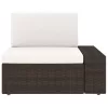  2 személyes barna elemes polyrattan kanapé
