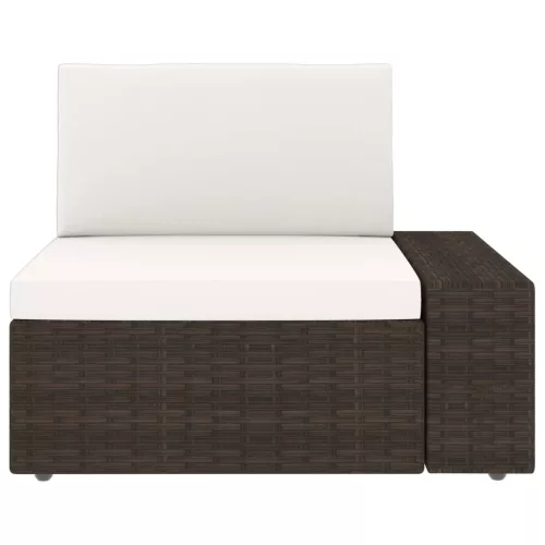  2 személyes barna elemes polyrattan kanapé