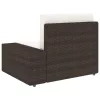  2 személyes barna elemes polyrattan kanapé