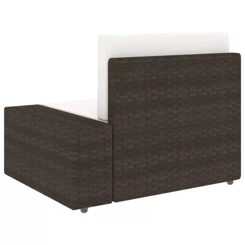  2 személyes barna elemes polyrattan kanapé