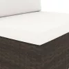  2 személyes barna elemes polyrattan kanapé