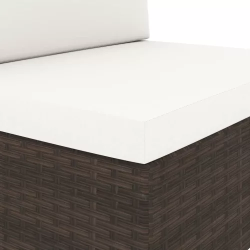 2 személyes barna elemes polyrattan kanapé