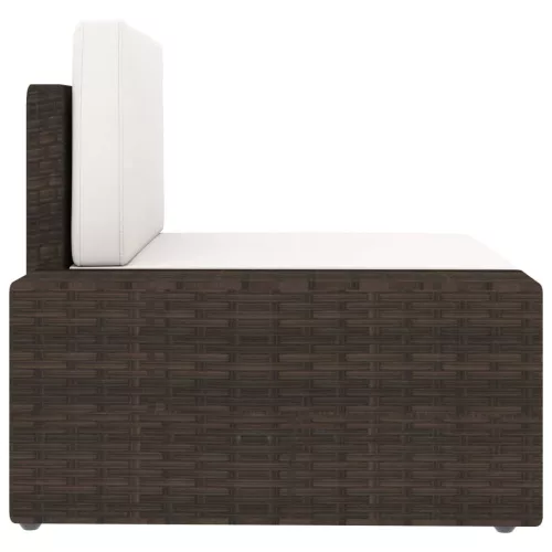  2 személyes barna elemes polyrattan kanapé