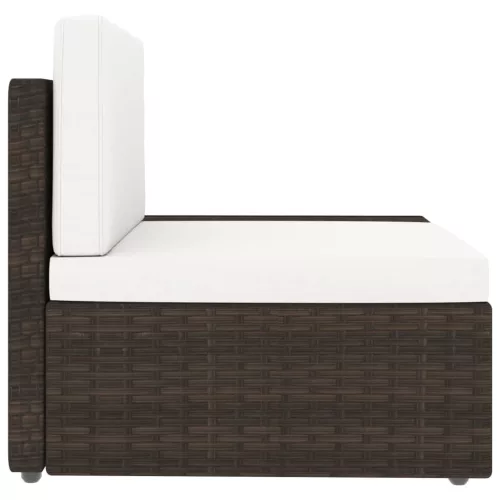  3 személyes barna elemes polyrattan kanapé