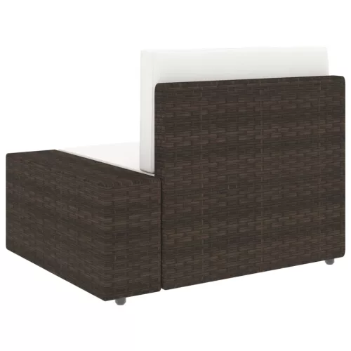  3 személyes barna elemes polyrattan kanapé