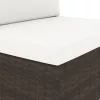  3 személyes barna elemes polyrattan kanapé