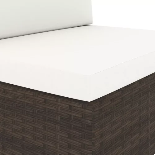  3 személyes barna elemes polyrattan kanapé