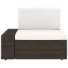  3 személyes barna elemes polyrattan kanapé