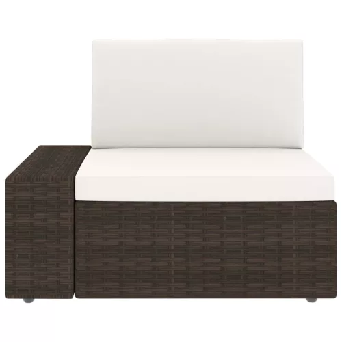  3 személyes barna elemes polyrattan kanapé