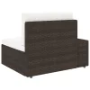  3 személyes barna elemes polyrattan kanapé