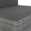  2 személyes szürke elemes polyrattan kanapé