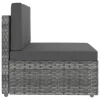  2 személyes szürke elemes polyrattan kanapé