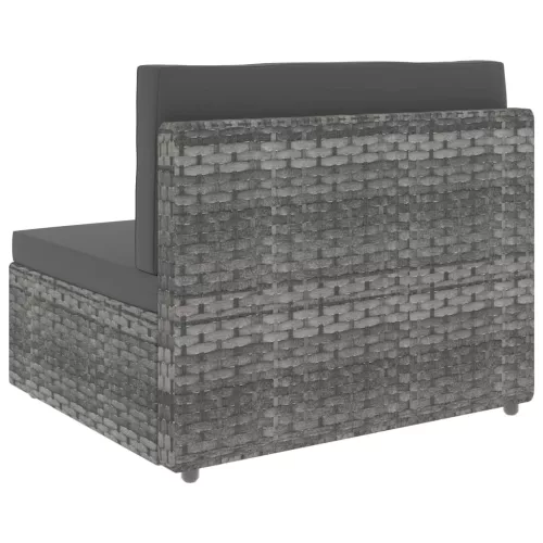  2 személyes szürke elemes polyrattan kanapé