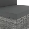  2 személyes szürke elemes polyrattan kanapé