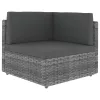  2 személyes szürke elemes polyrattan kanapé