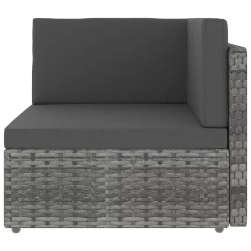  2 személyes szürke elemes polyrattan kanapé