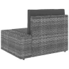  2 személyes szürke elemes polyrattan kanapé