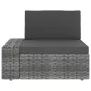  2 személyes szürke elemes polyrattan kanapé