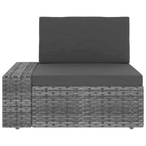 2 személyes szürke elemes polyrattan kanapé