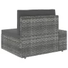 2 személyes szürke elemes polyrattan kanapé