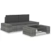  3 részes szürke polyrattan kerti ülőgarnitúra