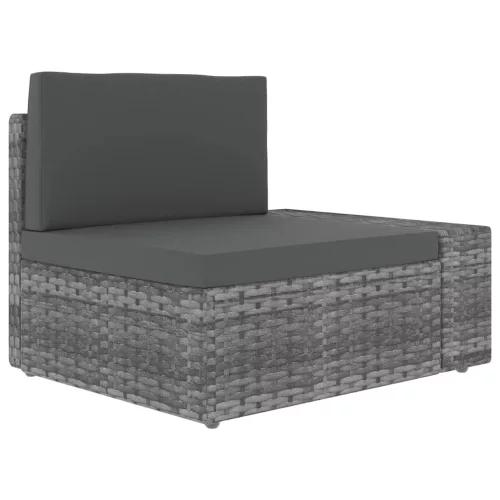  3 részes szürke polyrattan kerti ülőgarnitúra