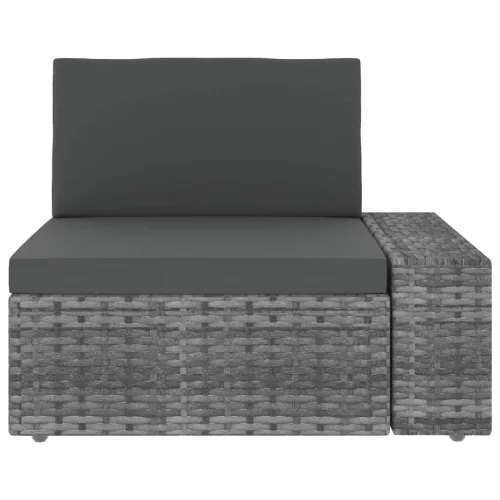  3 részes szürke polyrattan kerti ülőgarnitúra