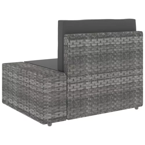 3 részes szürke polyrattan kerti ülőgarnitúra