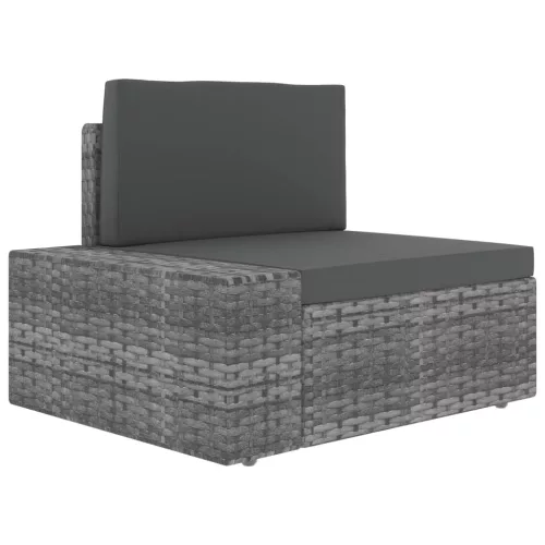  3 részes szürke polyrattan kerti ülőgarnitúra