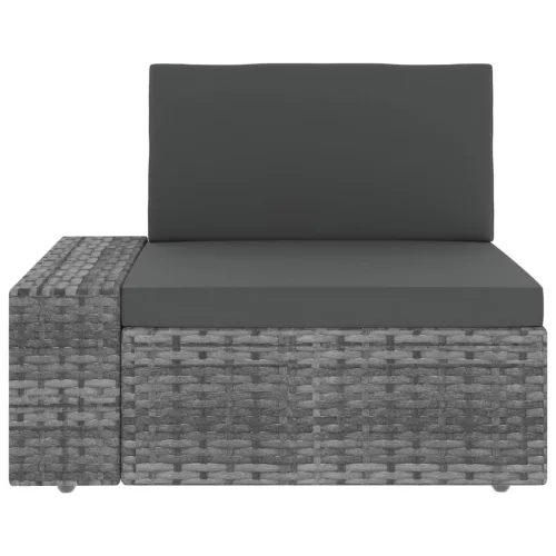  3 részes szürke polyrattan kerti ülőgarnitúra