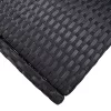  7 részes fekete polyrattan kültéri bárszett párnával