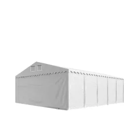   TP Professional 6x10m 2,6m oldalmagas raktársátor PVC 800 ponyvával, fehér