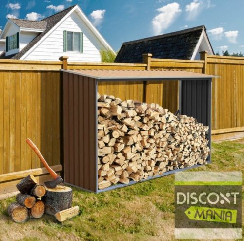 EPT Tüzifatároló 181 - 242 x 75 cm, barna