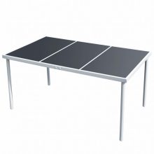 VID fekete kültéri étkezőasztal 150 x 90 x 74 cm 
