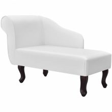 VID Fehér műbőr cséza kanapé karfával 