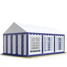 TP 3x6m erősített rendezvénysátor, PVC 750 - fehér-kék