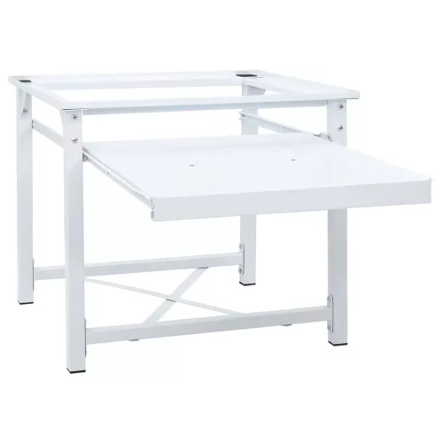  fehér mosógéptartó állvány kihúzható polccal