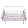  2 db ezüstszínű kihúzható drótkosár 500 mm