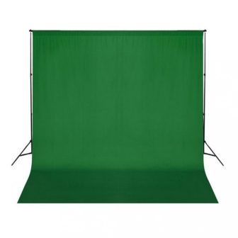 VID Hordozható zöld pamut fotóháttér 300x300 cm