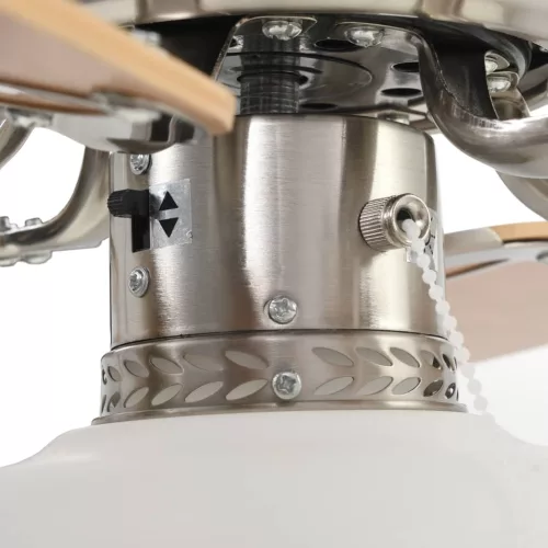  díszes mennyezeti ventilátor lámpával 82 cm világosbarna