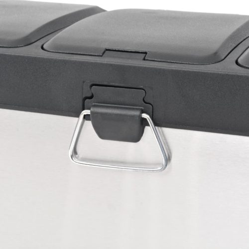  rozsdamentes acél lábpedálos szelektív szemeteskuka 24 L