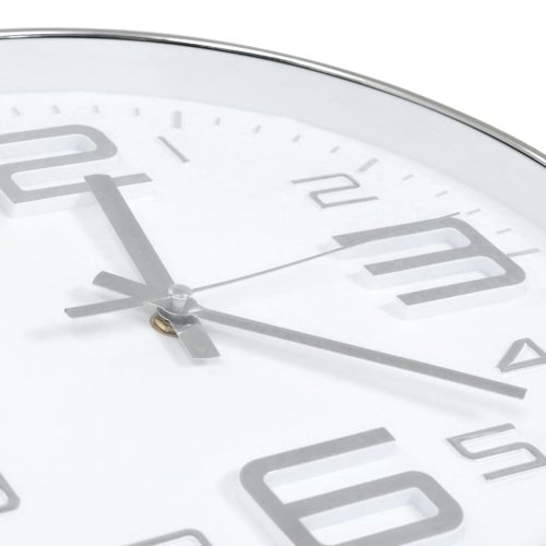  ezüstszínű falióra 30 cm