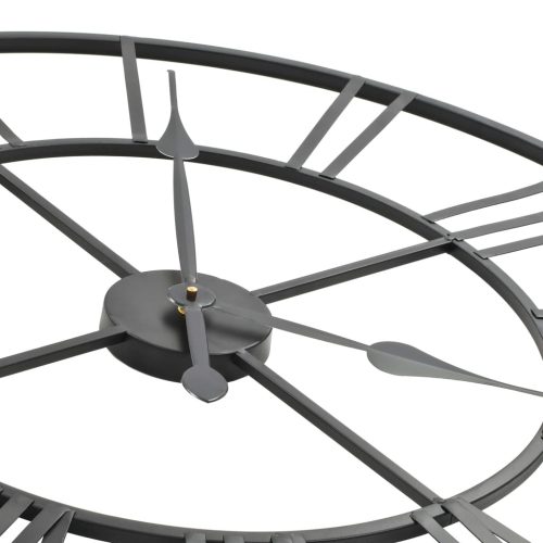  vintage stílusú fém falióra kvarcszerkezettel, 80 cm XXL méret