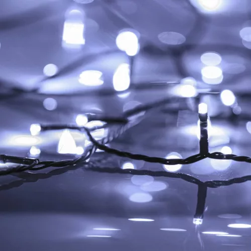  600 LED-es kültéri/beltéri fényfüzér IP44 60 m hideg fehér 